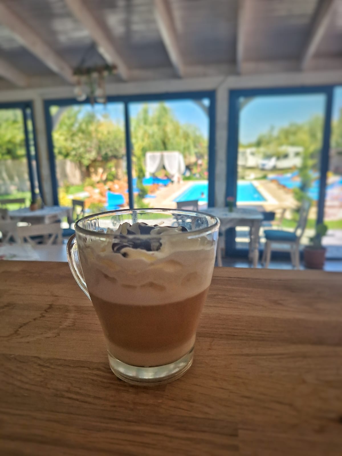 Coffee with a view of the garden